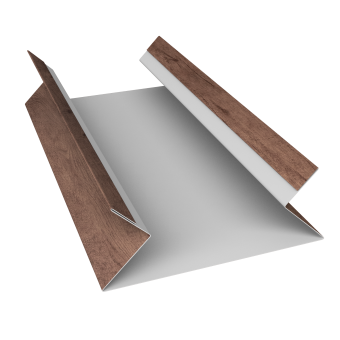 картинка Планка угла внутреннего составная верхняя 0,45 Print Premium Almond Wood Fresh (3м) Центр Кровли