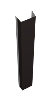 картинка Крепежная планка нижняя Texas 0,5 Satin Matt TX RAL 9005 черный (2,5м) Центр Кровли