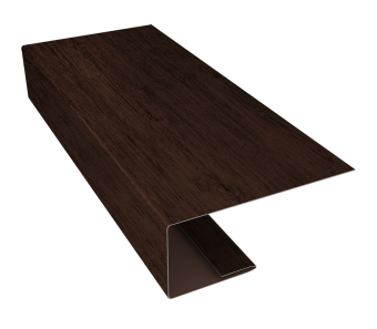 картинка J-Профиль 18мм 0,45 Print Premium Antique Wood TwinColor (2м) Центр Кровли
