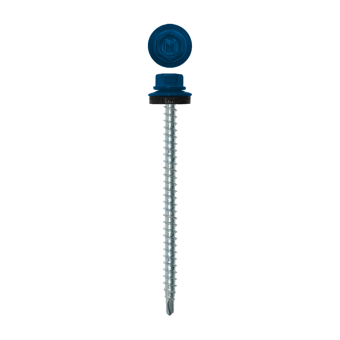 картинка Саморез кровельный Daxmer 4,8х80 (100шт) сверло №1 RAL 5005 Центр Кровли