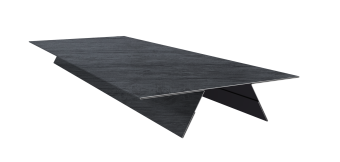 картинка Планка стыковочная составная верхняя 0,45 Print Premium Grey Wood TwinColor (2м) Центр Кровли