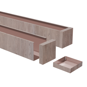 картинка Заглушка 50х50 White Wood Al 0,4 Центр Кровли
