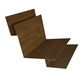 картинка Угол внутренний сложный 90 град. 0,45 Print Elite Golden Wood TwinColor (3м) Центр Кровли