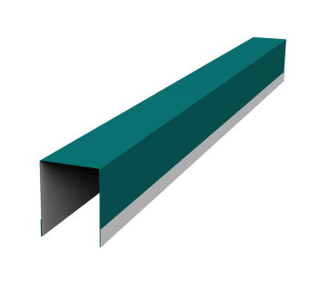 картинка Планка опорная составная внутренняя для забора жалюзи Palermo 0,45 PE RAL 5021 водная синь (2м) Центр Кровли