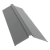Планка конька плоского 175х50х175 0,5 Satin с пленкой RAL 9006 бело-алюминиевый (3м) Центр Кровли