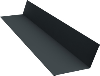 картинка Планка примыкания 90х140 Grand Line 0,5 Velur RAL 7016 антрацитово-серый (2м) Центр Кровли