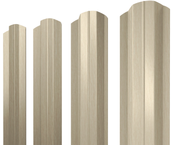 картинка Штакетник М-образный B фигурный 0,45 Print Elite Milky Wood TwinColor Центр Кровли