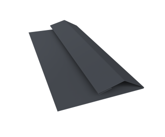 картинка Планка финишная БХ new 0,45 Drap TwinColor RAL 7024 мокрый асфальт (2м) Центр Кровли
