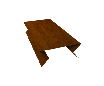 картинка Планка угла внешнего составная нижняя 0,45 Print-Double Premium Golden Wood Intense F (2м) Центр Кровли