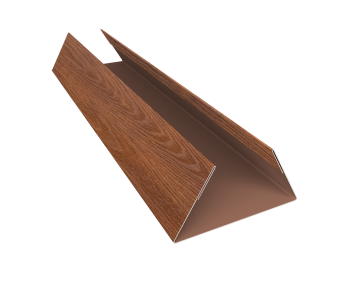 картинка Планка стыковочная составная нижняя 0,4 Print Premium Golden Wood Fresh TwinColor (3м) Центр Кровли