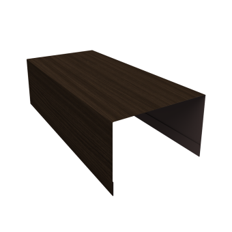 картинка Крышка для забора из сайдинга (Блок-хаус new) 0,45 Print Elite Coffee Wood TwinColor (3м) Центр Кровли