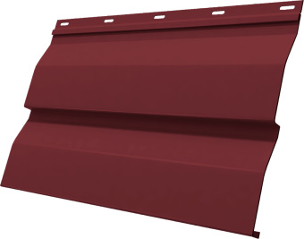 картинка Корабельная доска 0,265 Grand Line 0,45 PE-Double с пленкой RAL 3005 красное вино Центр Кровли