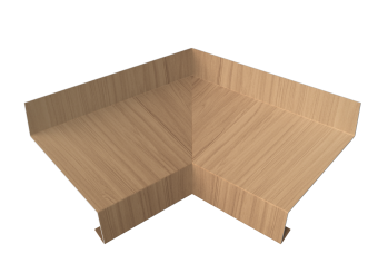 картинка Угол отлива внутренний 50 0,45 Print Elite с пленкой Honey Wood TwinColor Центр Кровли