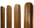 Штакетник П-образный А фигурный 0,45 Print Elite Golden Wood TwinColor Центр Кровли