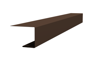 картинка Планка завершающая для Кликфальц Pro 0,45 PE-Double с пленкой RAL 8017 шоколад (3м) Центр Кровли