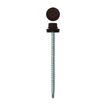 картинка Саморез кровельный Daxmer 4,8х70 (100шт) сверло №1 RAL 8017 Центр Кровли