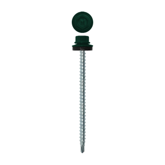 картинка Саморез кровельный Daxmer 4,8х80 (100шт) сверло №1 RAL 6005 Центр Кровли