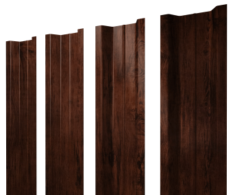 картинка Штакетник П-образный В с прямым резом 0,45 Print Elite Cherry Wood TwinColor Центр Кровли