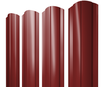 фото Штакетник Круглый фигурный 0,45 PE RAL 3011 коричнево-красный Центр Кровли картинка Штакетник Круглый фигурный 0,45 PE RAL 3011 коричнево-красный Центр Кровли
