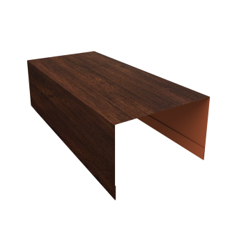 картинка Крышка для забора из сайдинга (Блок-хаус new) 0,45 Print Premium Cherry Wood Dark FTC (3м) Центр Кровли