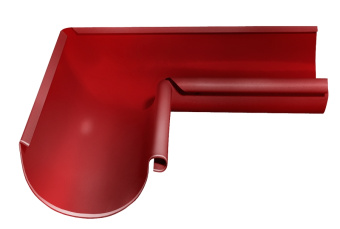 картинка Угол желоба внутренний 90гр 125мм RAL 3011 коричнево-красный Центр Кровли