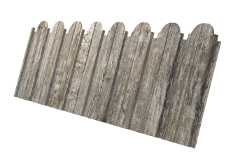 картинка Профнастил C10B фигурный 0,45 Print Elite Nordic Wood TwinColor Центр Кровли