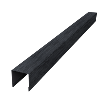 картинка Планка вертикальная лицевая для забора жалюзи Palermo 0,45 Print Premium Grey Wood TwinColor (2,5м) Центр Кровли