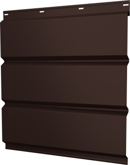 картинка Софит металлический Классик v02 Grand Line без перфорации 0,5 Velur X RAL 8017 шоколад Центр Кровли