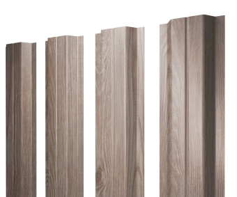 картинка Штакетник П-образный A с прямым резом 0,45 Print Elite White Wood TwinColor Центр Кровли
