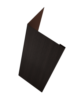 картинка Нащельник (для калиток и ворот) 25х35 жалюзи Milan, Tokyo, Palermo 0,45 Print Elite Coffee Wood TwinColor (L2,5) Центр Кровли
