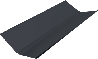 картинка Планка ендовы нижней с компенсатором Grand Line 0,45 Drap-double TX RAL 7024 мокрый асфальт (2м) Центр Кровли