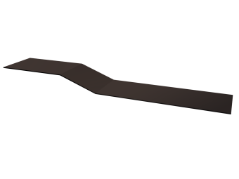 картинка Планка крепежная фальц Grand Line 0,5 PurLite Matt RR 32 темно-коричневый (2м) Центр Кровли
