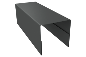 фото Планка П-образная заборная 20 0,45 PE-Double с пленкой RAL 7016 антрацитово-серый (2м) Центр Кровли картинка Планка П-образная заборная 20 0,45 PE-Double с пленкой RAL 7016 антрацитово-серый (2м) Центр Кровли