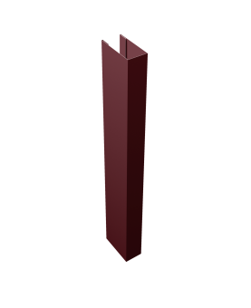 картинка Стойка Texas для калиток и ворот 0,45 PE-Double RAL 3005 красное вино (1,8м) Центр Кровли
