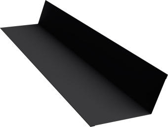 картинка Планка примыкания 90х140 Grand Line 0,5 Сатин матовый ТХ RAL 9005 черный (3м) Центр Кровли