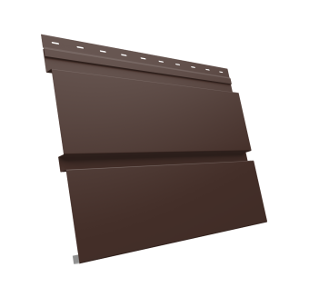 картинка Софит металлический Квадро Брус без перфорации 0,5 Satin с пленкой RAL 8017 шоколад Центр Кровли