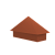 Колпак на полустолб для С20 0,5 Satin Matt TX с пленкой RAL 8004 терракота Центр Кровли