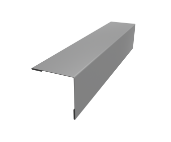 картинка Планка завершающая 50х50 жалюзи Milan 0,5 Satin RAL 9006 бело-алюминиевый (3м) Центр Кровли