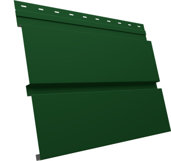 картинка Софит металлический Квадро Брус v02 Grand Line без перфорации 0,45 PE с пленкой RAL 6002 лиственно-зеленый Центр Кровли