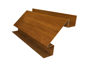 картинка Планка угла внутреннего сложного БХ new 0,45 Print Elite Golden Wood TwinColor (2м) Центр Кровли