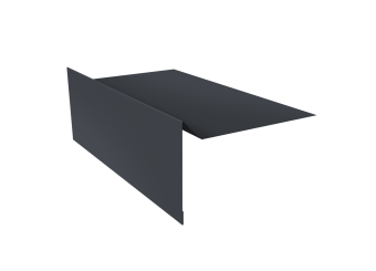 картинка Планка ветровая для мягкой кровли простая 100х20х100 0,5 Velur X RAL 7024 мокрый асфальт (2м) Центр Кровли