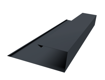 картинка Планка торцевая страховочная Grand Line 0,5 Velur X RAL 7024 мокрый асфальт (2м) Центр Кровли