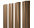 Штакетник Полукруглый Slim с прямым резом 0,45 Print Elite Honey Wood TwinColor Центр Кровли