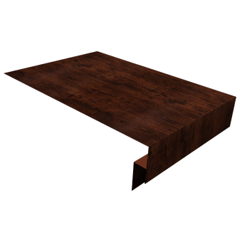 картинка Планка околооконная сложная 250х50х18 (j-фаска) 0,45 Print Elite Cherry Wood TwinColor (3м) Центр Кровли