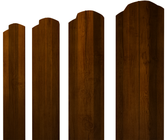 картинка Штакетник М-образный B фигурный 0,45 Print-Double Premium Golden Wood Intense F Центр Кровли