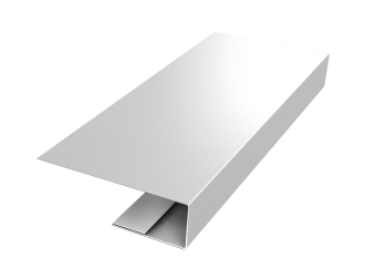 картинка J-Профиль 12мм 0,5 Satin с пленкой RAL 9003 сигнальный белый (2м) Центр Кровли