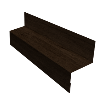 картинка Отлив межэтажный 35 0,45 Print-Double Premium Antique Wood (2м) Центр Кровли