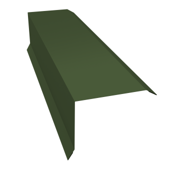 картинка Планка торцевая 80х100 0,5 Satin Matt TX RAL 6020 хромовая зелень (3м) Центр Кровли