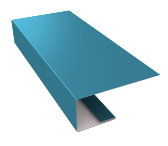 картинка J-Профиль 18мм 0,45 Drap TX RAL 5024 пастельно-синий (3м) Центр Кровли