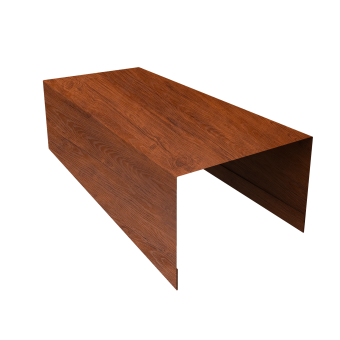 картинка Крышка для забора из сайдинга ЭкоБрус 0,45 Print-double Premium Golden Wood Fresh (2,5м) Центр Кровли